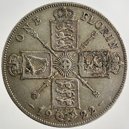 1922 George V Florin Silver Coin | Fine Collectable Grade | a8111