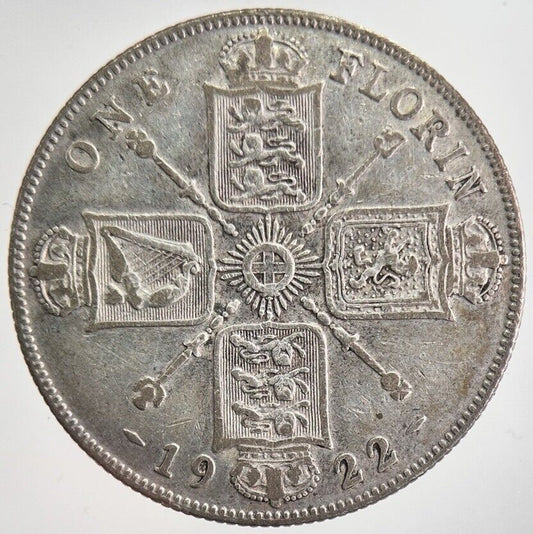 1922 George V Florin Silver Coin | Fine Collectable Grade | a8232