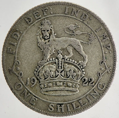 1922 George V Shilling Silver Coin | Fine Collectable Grade