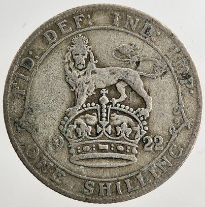 1922 George V Shilling Silver Coin | Collectable Grade | a8195