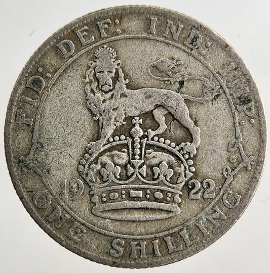 1922 George V Shilling Silver Coin | Collectable Grade | a8195