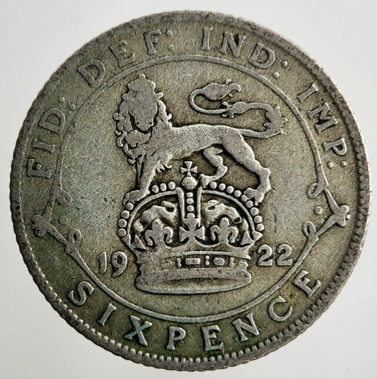 1922 George V Sixpence Silver Coin | Collectable Grade