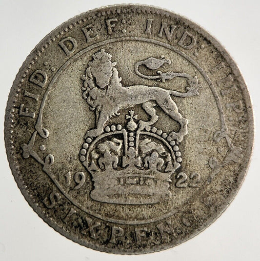1922 George V Sixpence Silver Coin | Collectable Grade