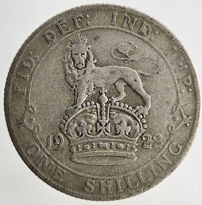 1922 George V Shilling Silver Coin | Fine Collectable Grade
