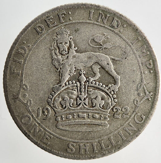 1922 George V Shilling Silver Coin | Fine Collectable Grade