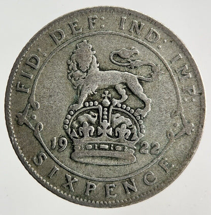 1922 George V Sixpence Silver Coin | Collectable Grade