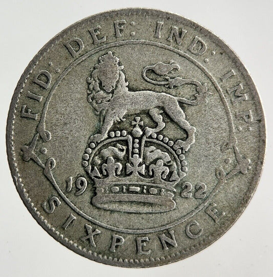 1922 George V Sixpence Silver Coin | Collectable Grade