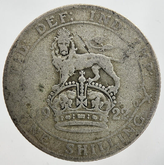 1922 George V Shilling Silver Coin | Fair Grade