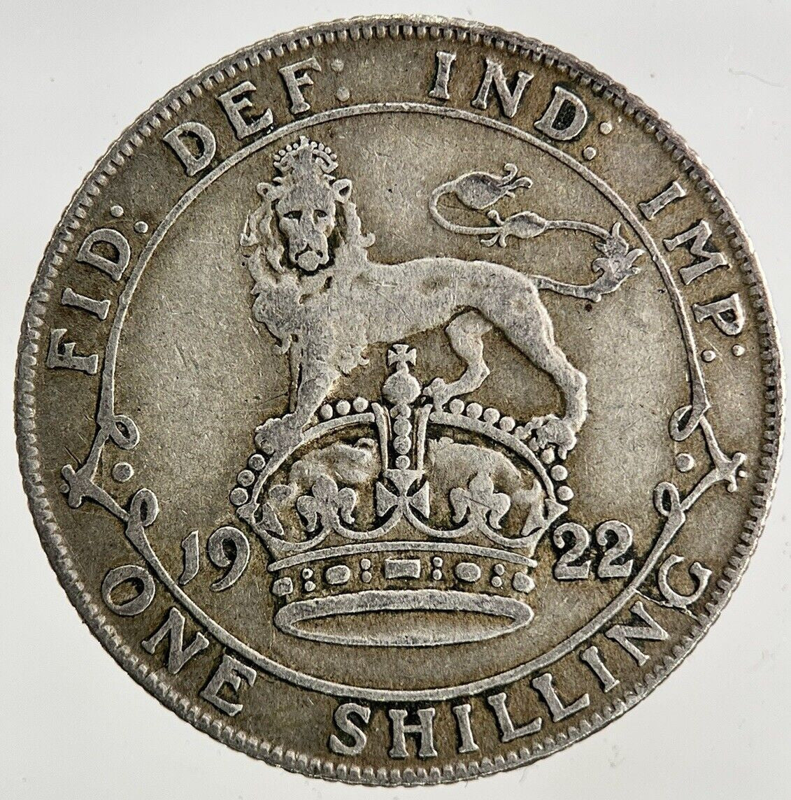 1922 George V Shilling Silver Coin | Fine Collectable Grade