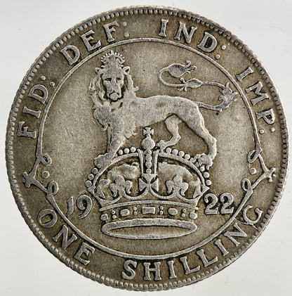1922 George V Shilling Silver Coin | Fine Collectable Grade