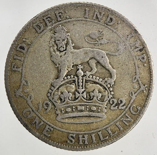 1922 George V Shilling Silver Coin | Fine Collectable Grade