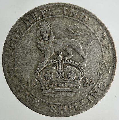 1922 George V Shilling Silver Coin | Fine Collectable Grade