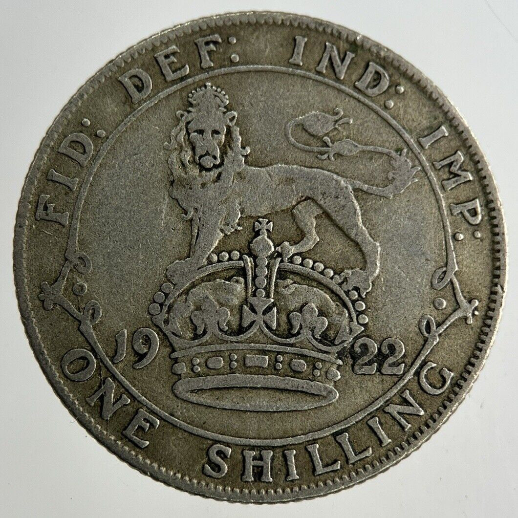 1922 George V Shilling Silver Coin | Fine Collectable Grade