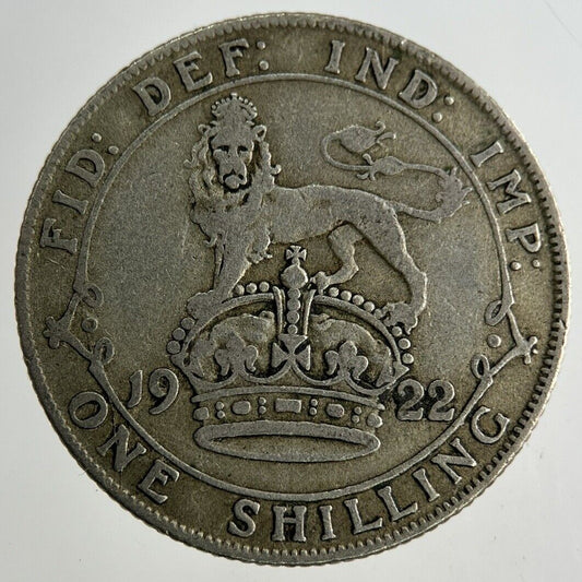 1922 George V Shilling Silver Coin | Fine Collectable Grade