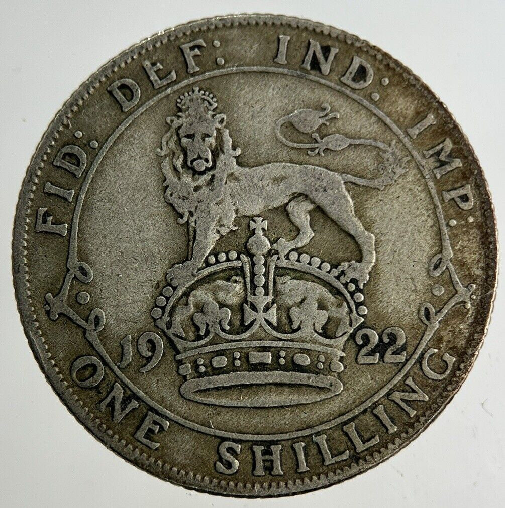 1922 George V Shilling Silver Coin | Fine Collectable Grade
