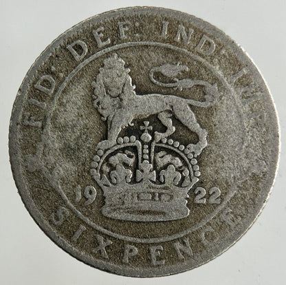 1922 George V Sixpence Silver Coin | Collectable Grade