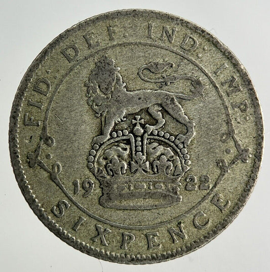 1922 George V Sixpence Silver Coin | Collectable Grade
