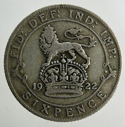 1922 George V Sixpence Silver Coin | Collectable Grade