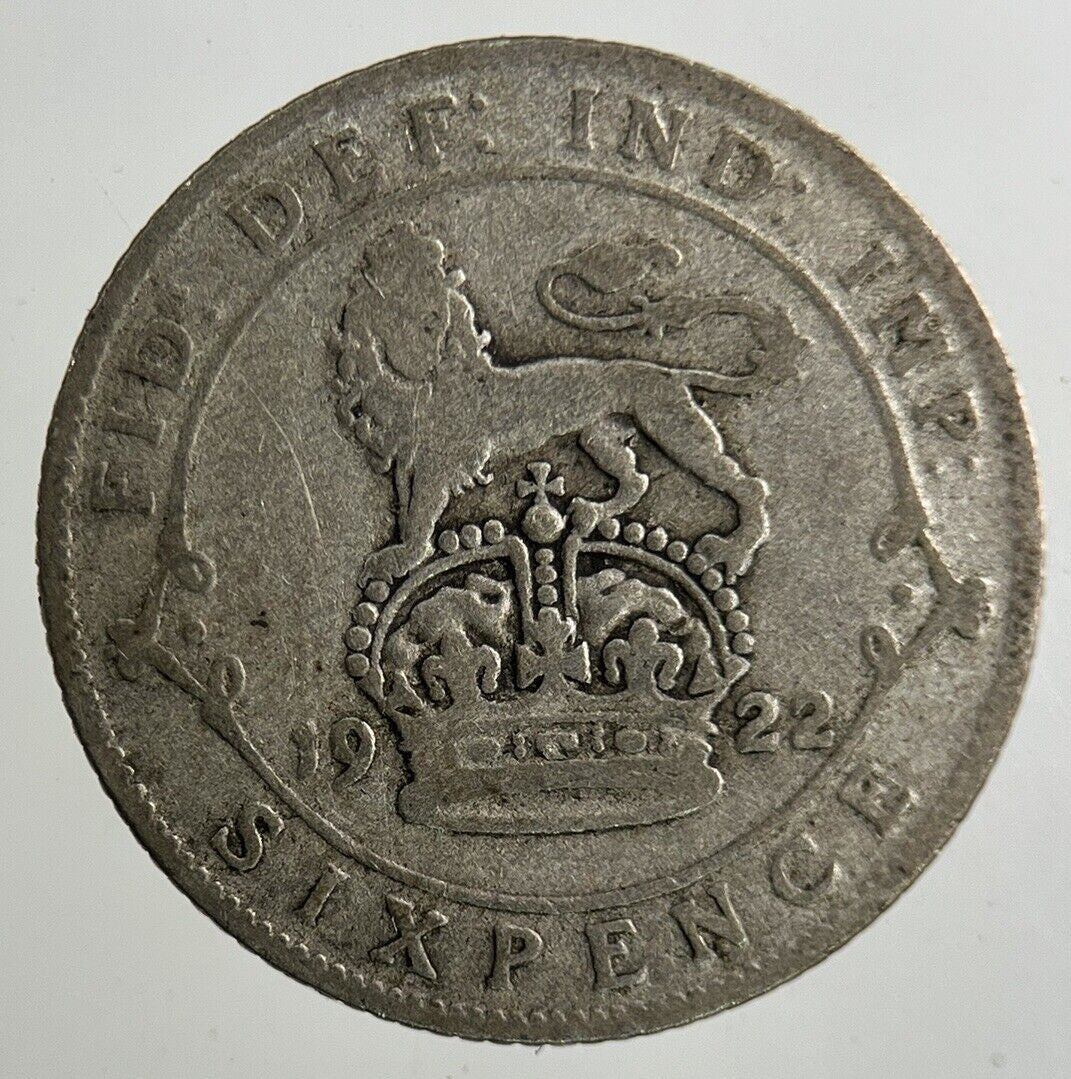 1922 George V Sixpence Silver Coin | Collectable Grade