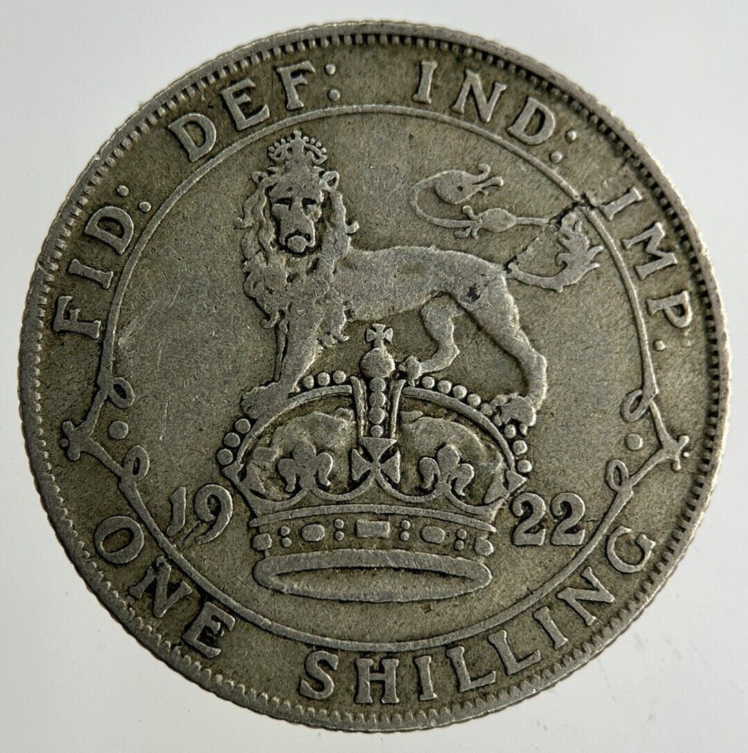 1922 George V Shilling Silver Coin | Fine Collectable Grade