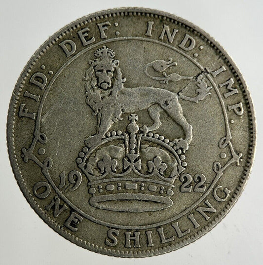 1922 George V Shilling Silver Coin | Fine Collectable Grade