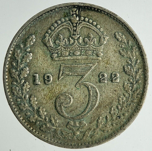 1922 George V Threepence Silver Coin | Fine Collectable Grade