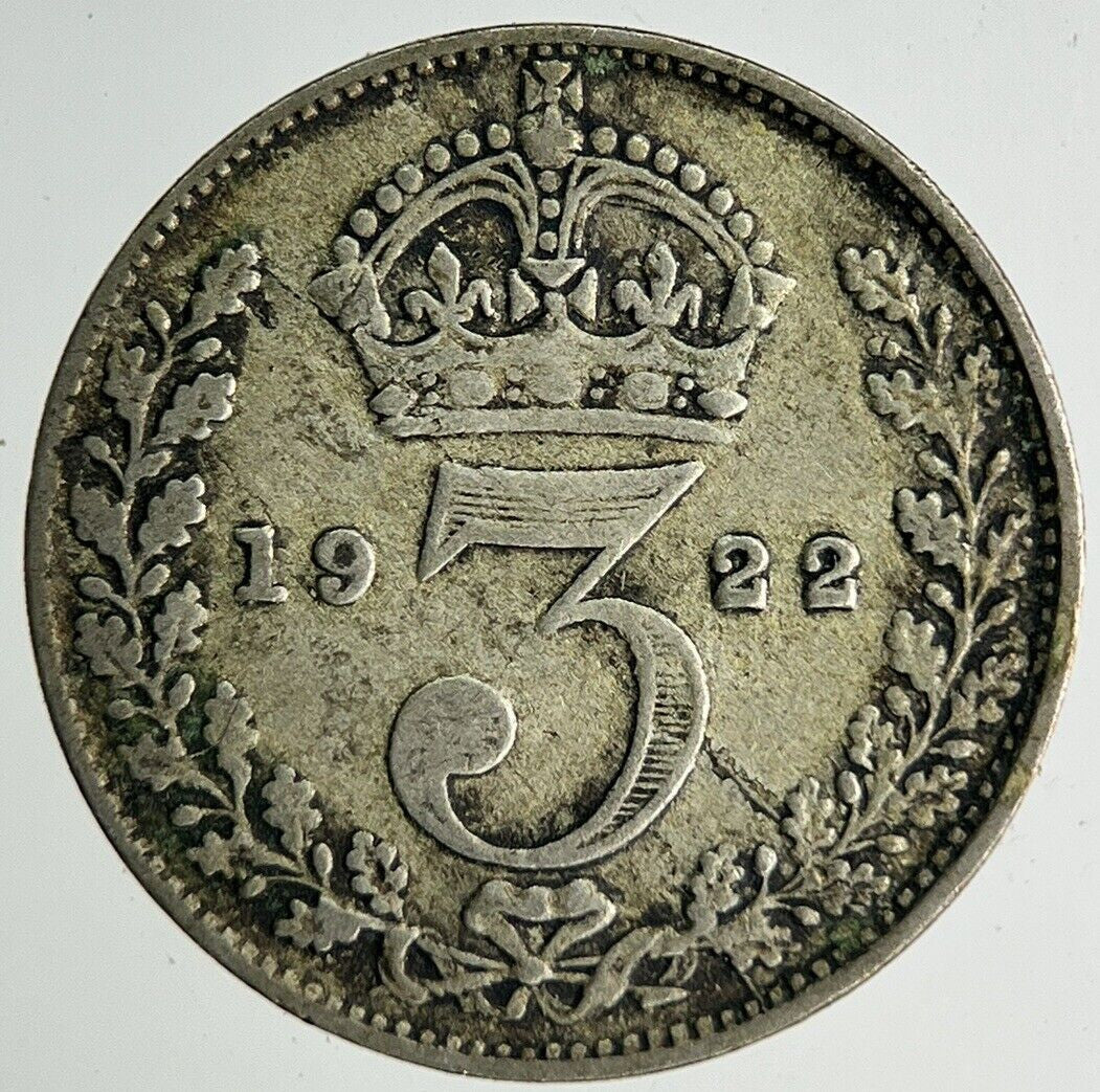 1922 George V Threepence Silver Coin | Fine Collectable Grade