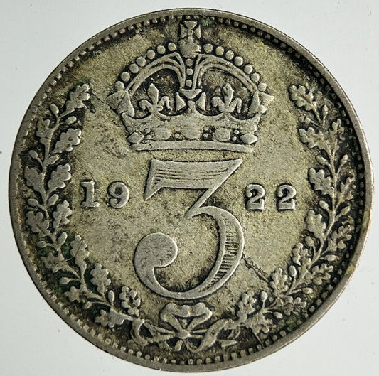 1922 George V Threepence Silver Coin | Fine Collectable Grade