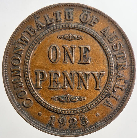 1923 Australia One Penny Coin | Fine Collectable Grade | a5655