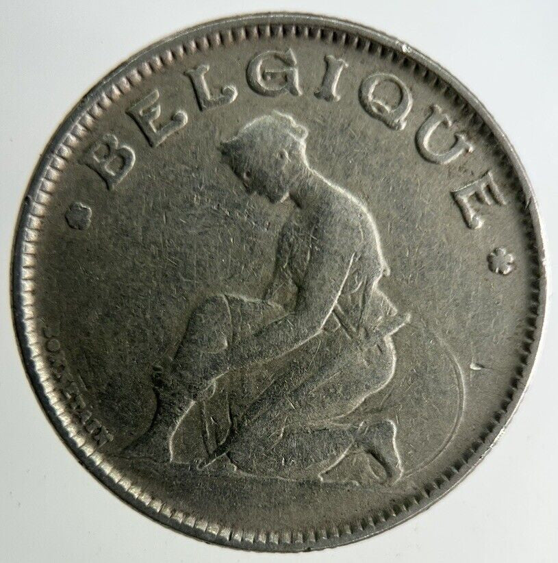 1923 Belgium 1 Franc Coin | Fine Collectable Grade