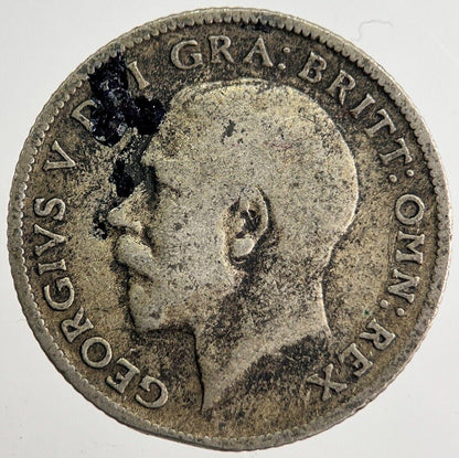 1922 George V Sixpence Silver Coin | Fair Grade | a8191