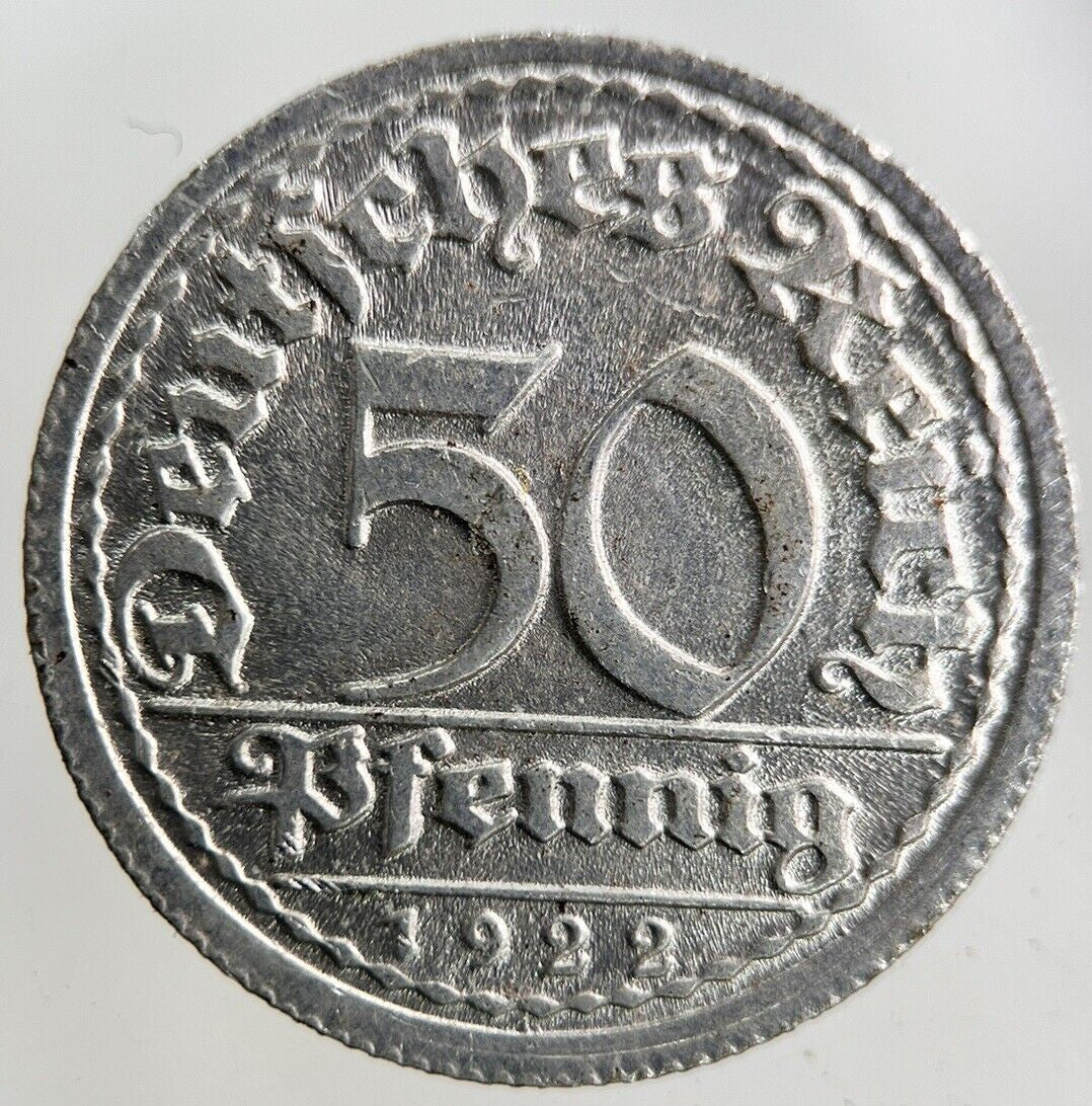 1922 Germany 50 Pfennig Coin | Fine Collectable Grade