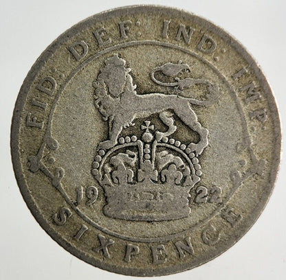 1922 George V Sixpence Silver Coin | Fair Grade