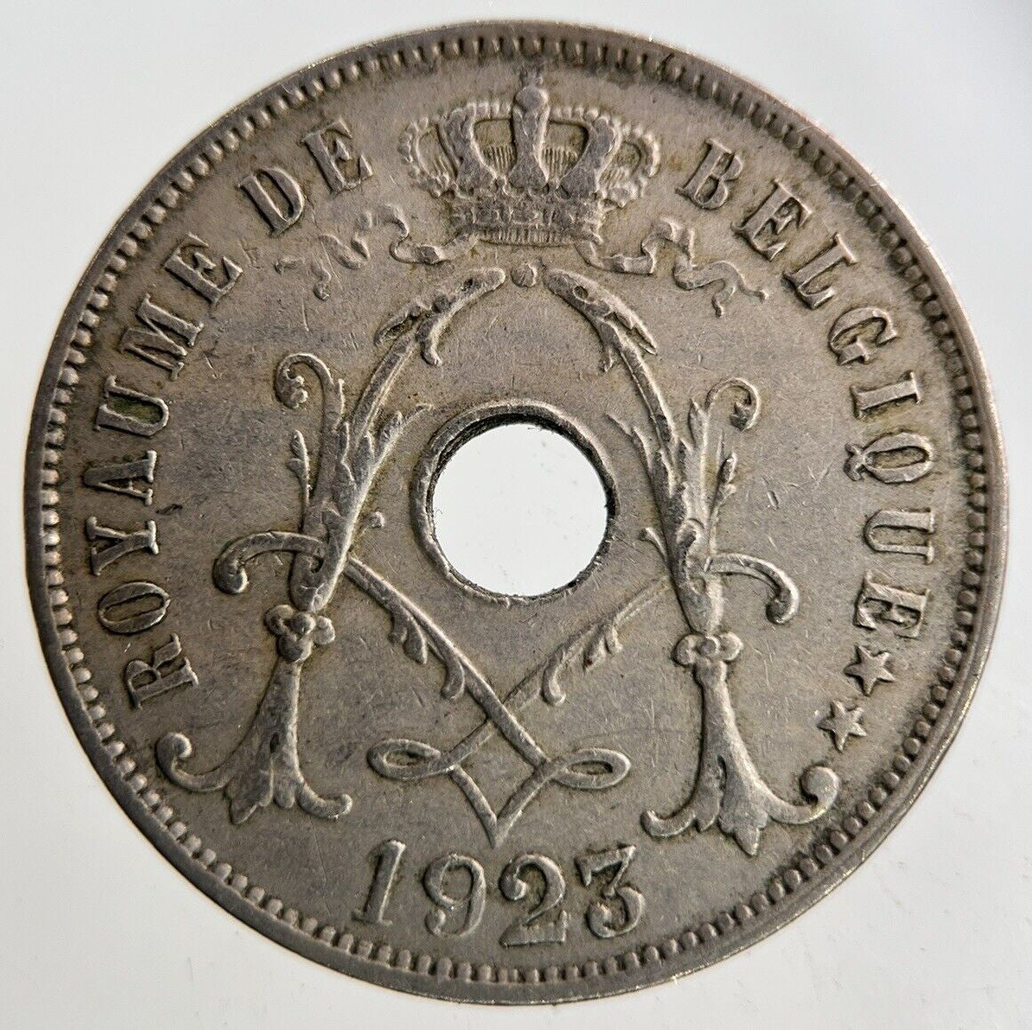 1923 Belgium 25 Centimes Coin | Fine Collectable Grade