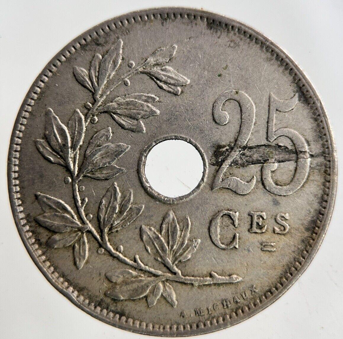 1923 Belgium 25 Centimes Coin | Fine Collectable Grade