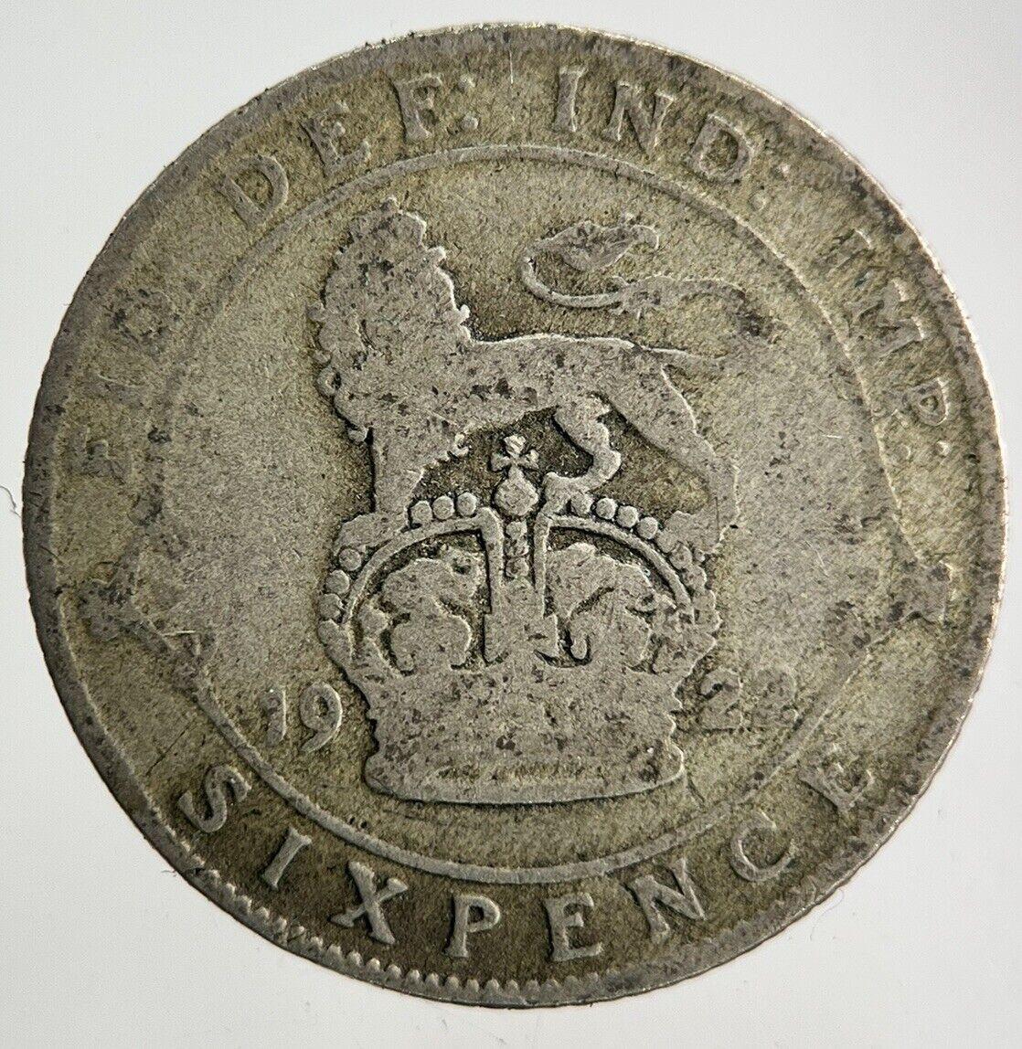1922 George V Sixpence Silver Coin | Fair Grade