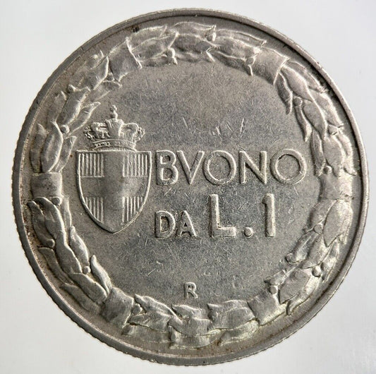 1922 Italy 1 Lira Coin | Fine Collectable Grade