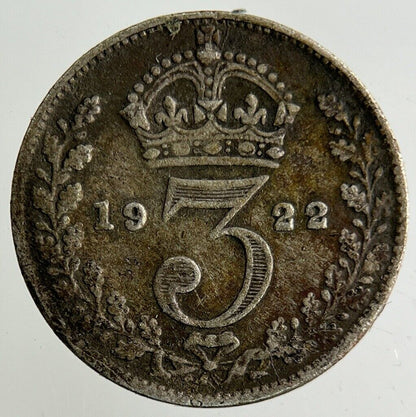 1922 George V Threepence Silver Coin | Fine Collectable Grade