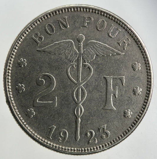 1923 Belgium 2 Francs Coin | Fine Collectable Grade