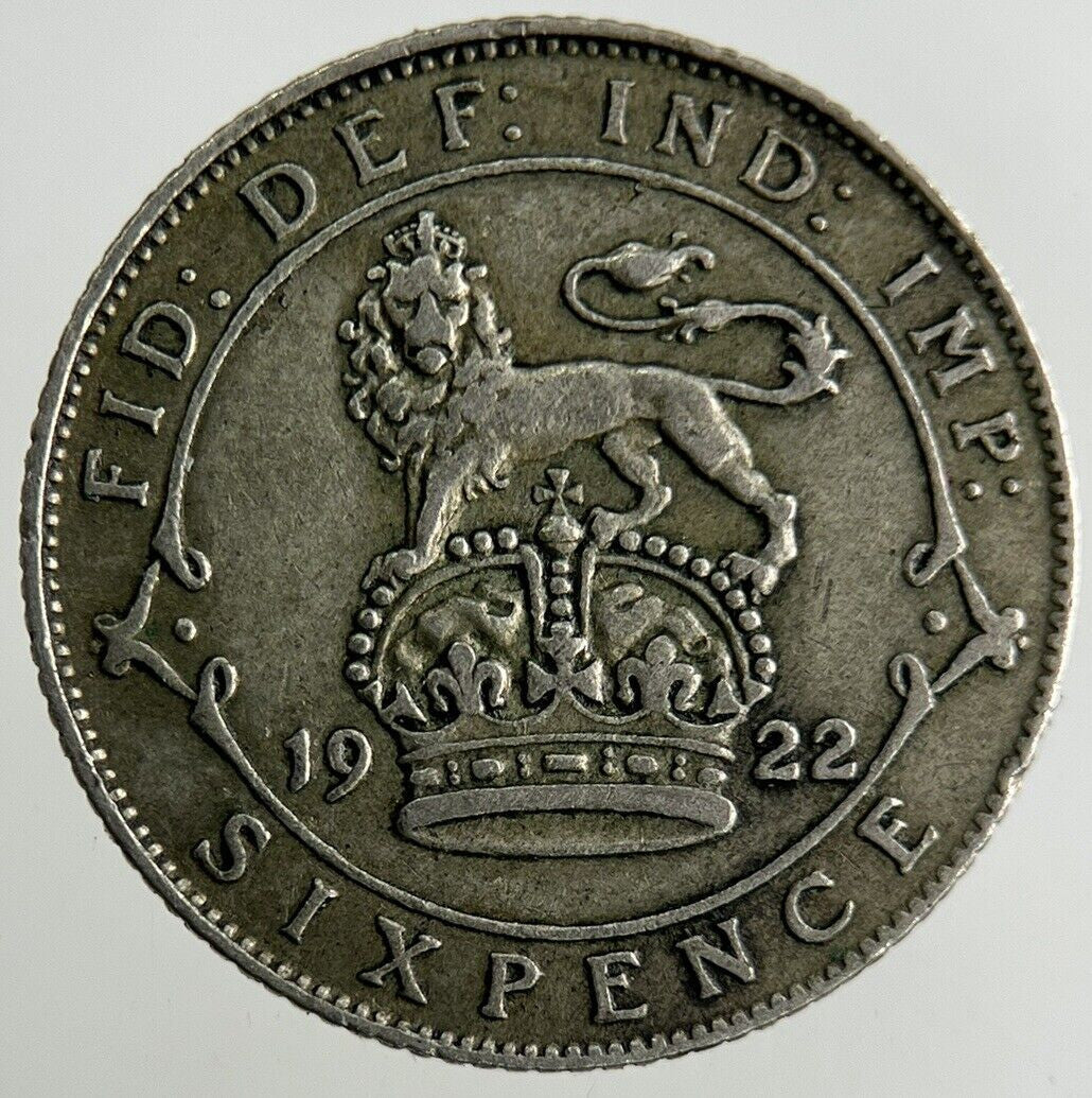 1922 George V Sixpence Silver Coin | Fine Collectable Grade