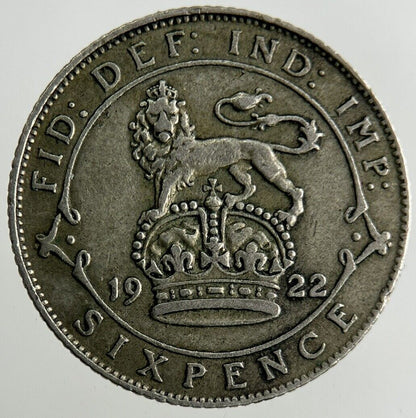 1922 George V Sixpence Silver Coin | Fine Collectable Grade