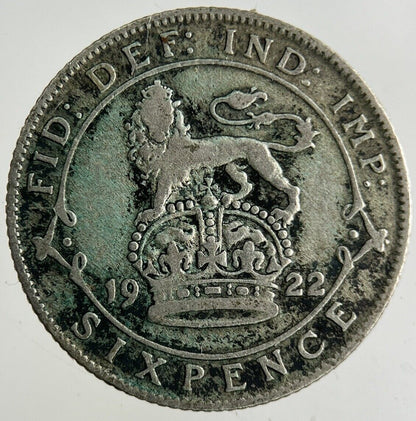 1922 George V Sixpence Silver Coin | Fine Collectable Grade