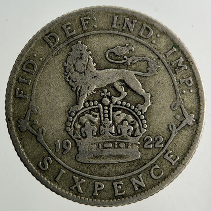 1922 George V Sixpence Silver Coin | Collectable Grade