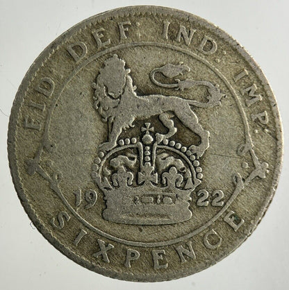 1922 George V Sixpence Silver Coin | Collectable Grade