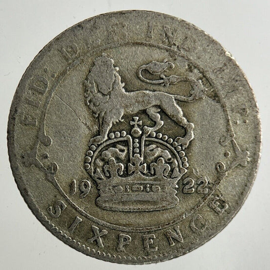 1922 George V Sixpence Silver Coin | Collectable Grade