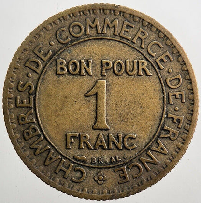 1923 France 1 One Franc Coin | Very High Grade