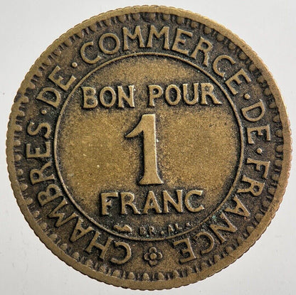 1923 France 1 One Franc Coin | Very High Grade