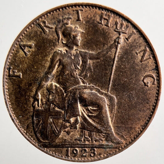1923 George V Farthing Coin | Very High Grade | a3527