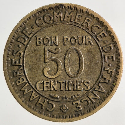 1923 France 50 Centimes Coin | Fine Collectable Grade