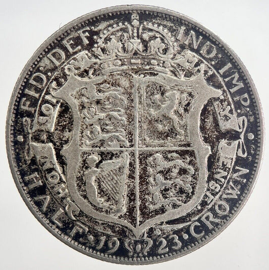 1923 George V Half-Crown Silver Coin | Fine Collectable Grade | a6335